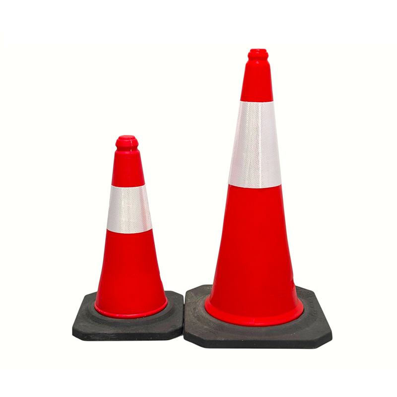 50/75/100 cm högsynt PE reflekterande trafiksäkerhetskon för vägledning