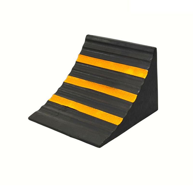 Triangulära förstärkta anti-slip gummihjulstopp (med integrerat handtag)