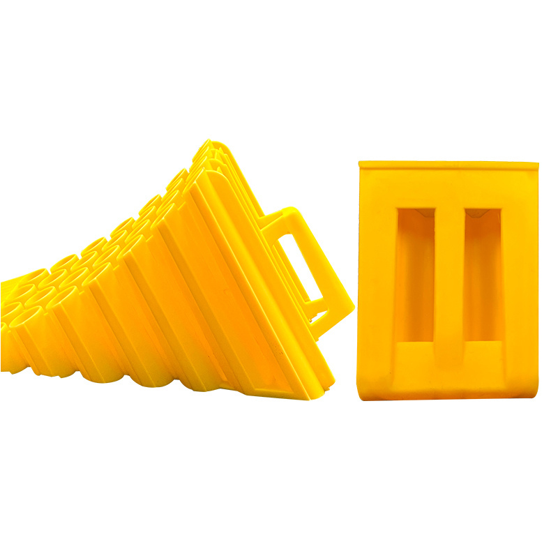 Triangulär design med högt grepp Kraftiga anti-sladd gummihjulstopp Triangulär design med högt grepp Kraftiga anti-sladd gummihjulstopp