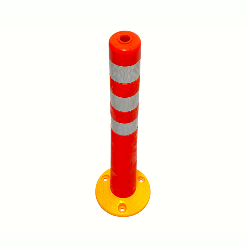 Flexibel PVC-avgränsningsstolpe med reflekterande kragar