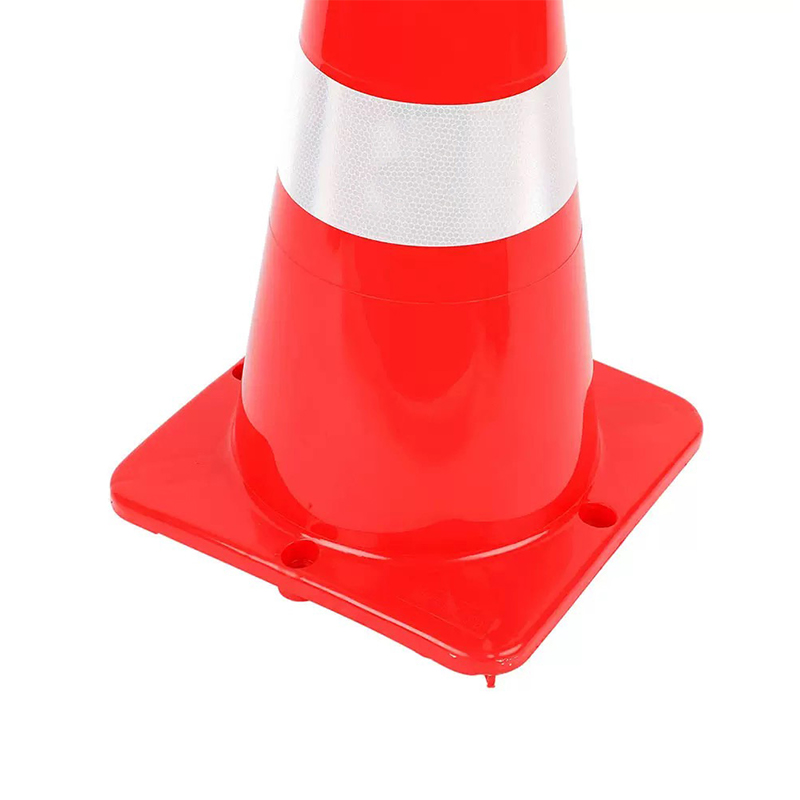 Trafikkon av LDPE-plast med bred kropp med reflekterande kragar
