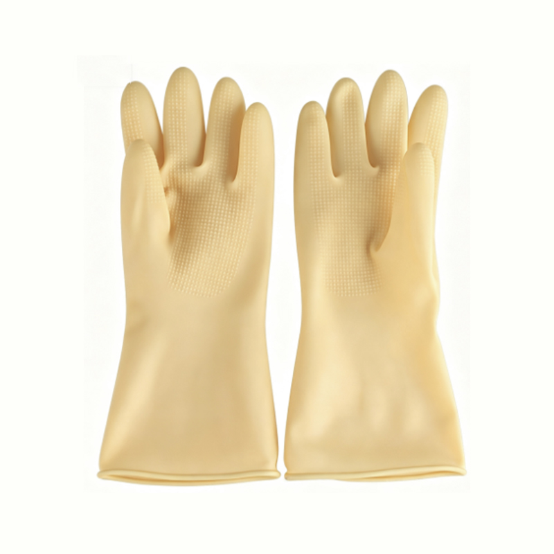Kraftiga syra/alkali-resistenta latexgummihandskar Kraftiga syra/alkali-resistenta latexgummihandskar