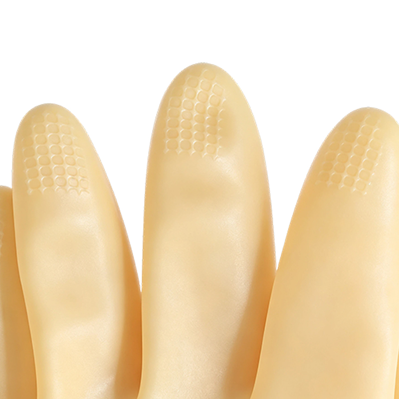 Kraftiga syra/alkali-resistenta latexgummihandskar