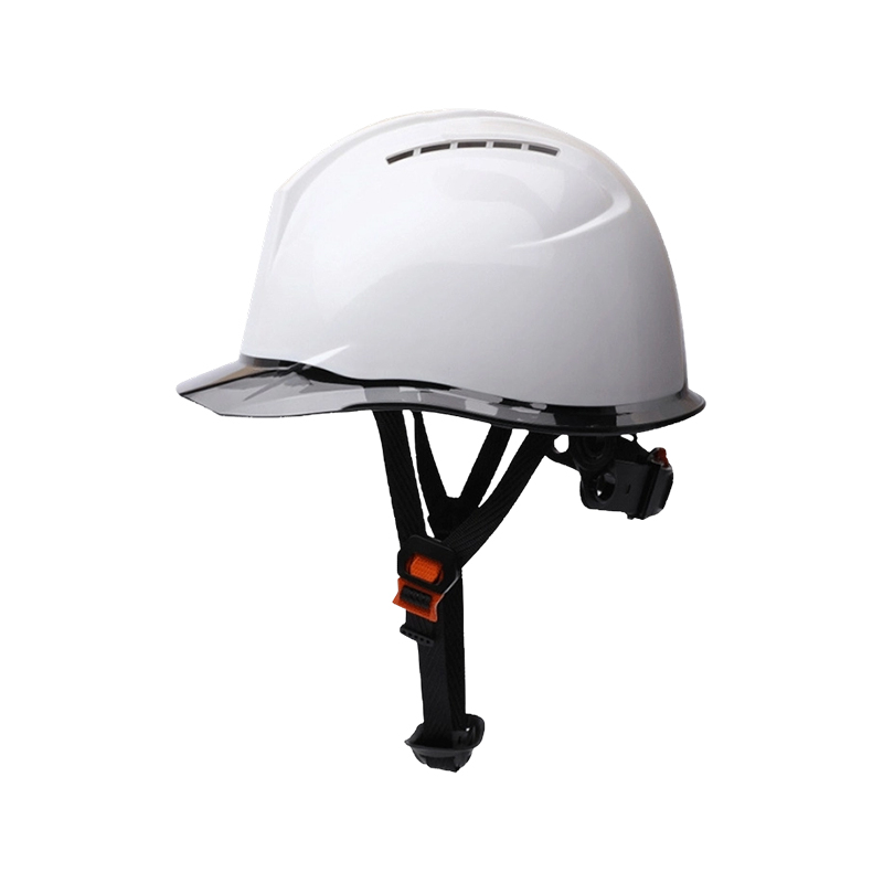 Bicolor industriell skyddshjälm med transparent brätte Bicolor industriell skyddshjälm med transparent brätte