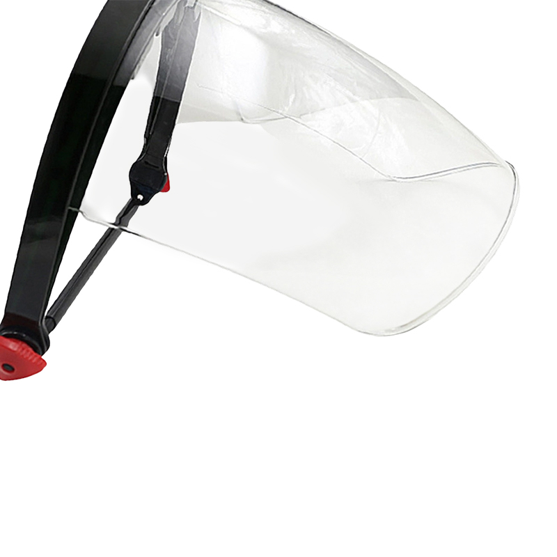 Höghöjdspolerad transparent visirfäste