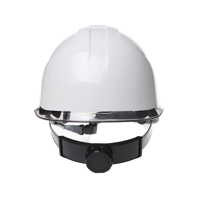 Bicolor industriell skyddshjälm med transparent brätte