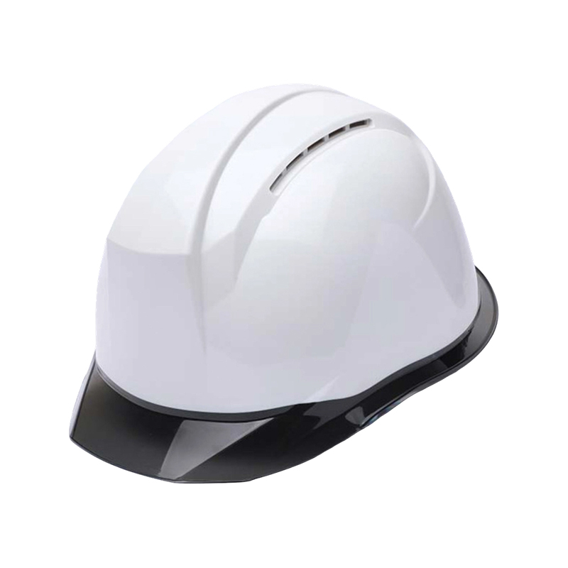 Bicolor industriell skyddshjälm med transparent brätte
