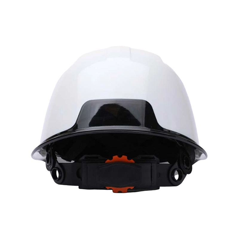 Bicolor industriell skyddshjälm med transparent brätte