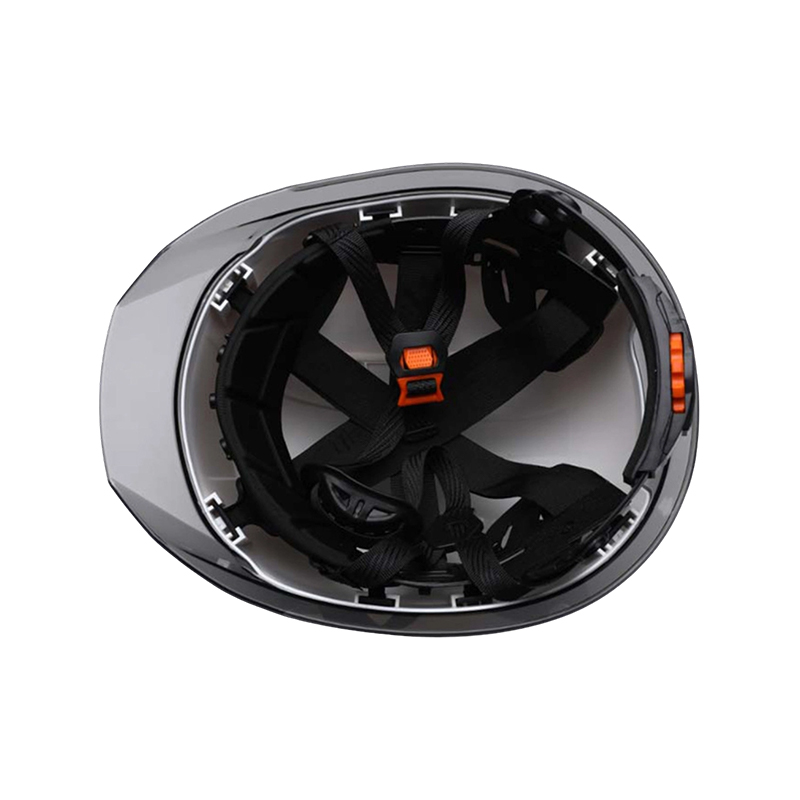 Bicolor industriell skyddshjälm med transparent brätte